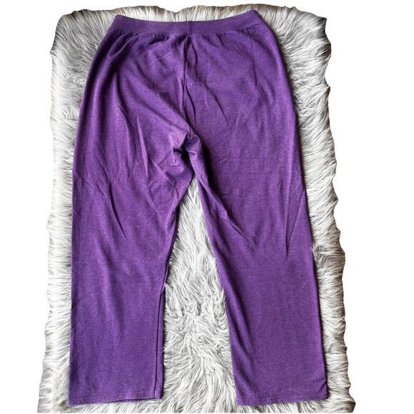 Just My Size Sweatpants Sz 2X Plus Size Fleece inside Purple Winter Comfy Lounge - Picture 11 of 11